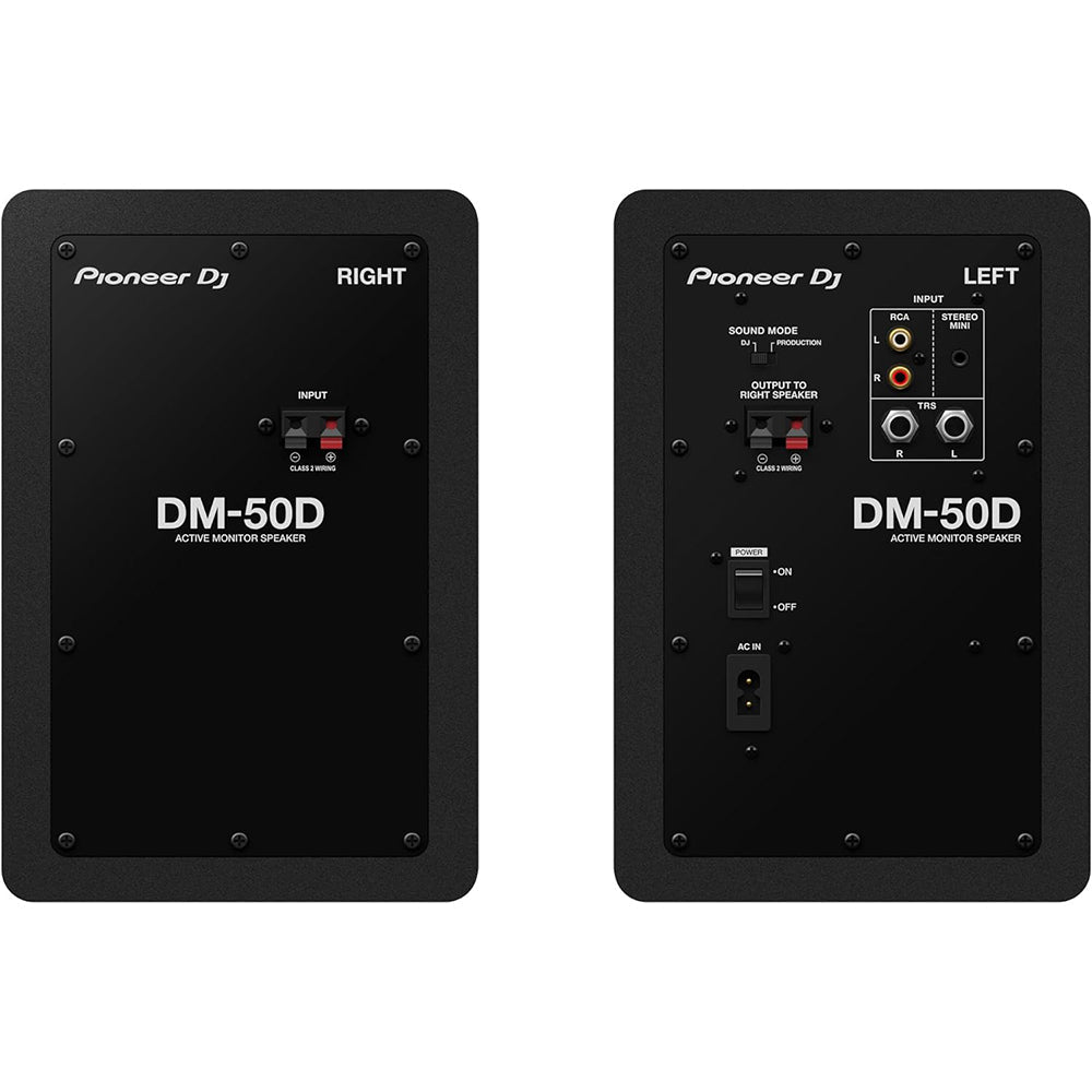 Pioneer DJ DM-50D Two-Way Active Monitor Pair Black