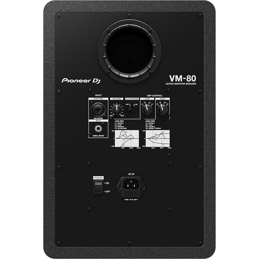 Pioneer DJ 120W Powered Black Studio Monitor VM-80