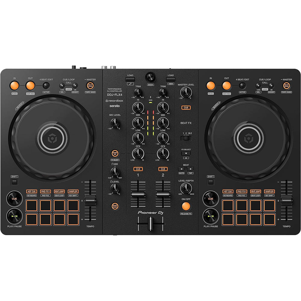 Pioneer DJ 2-Channel DJ Controller with Rekordbox and Serato Compatibility DDJ-FLX4