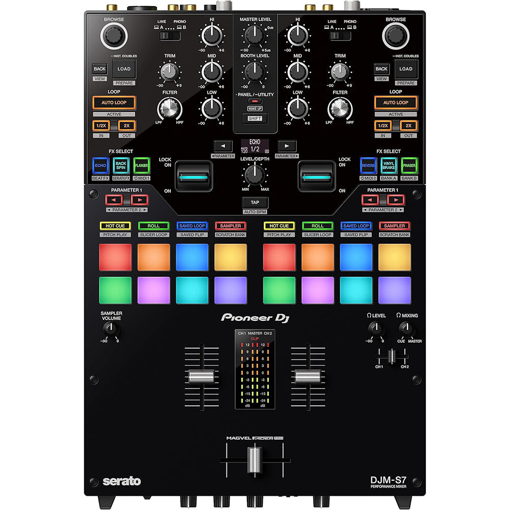 Pioneer DJ 2-Channel DJ Mixer with Dual USB Audio Interfaces DJM-S7