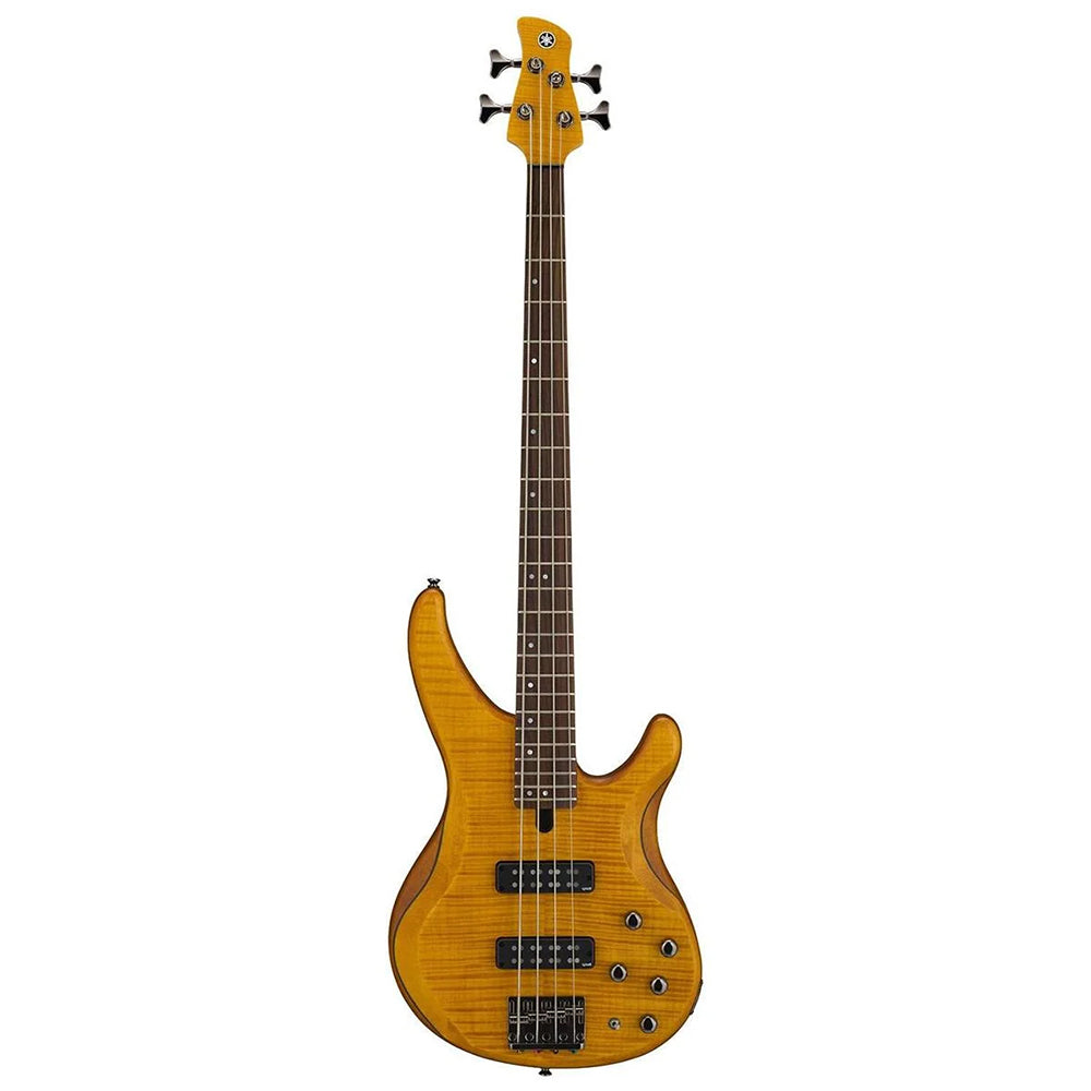 Yamaha TRBX604FM MA 4-String Flamed Maple Bass Guitar - Matte Amber
