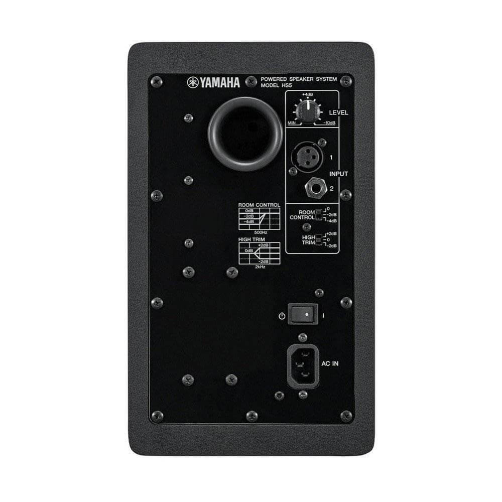 Yamaha HS5 5-Inch Powered Studio Monitor Speaker Black (Pair) with High Density Studio Monitor Isolation Pads (Pair) and 2 x 20-Foot XLR Cables