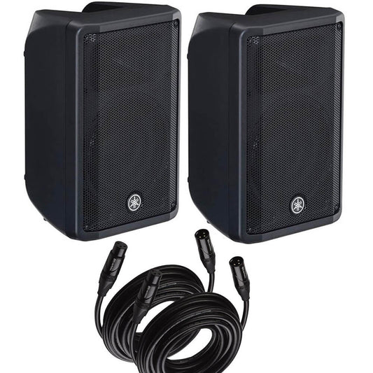 Yamaha DBR10 700-Watt Portable Powered Speaker Pair with 2 x 20-Ft XLR Cables