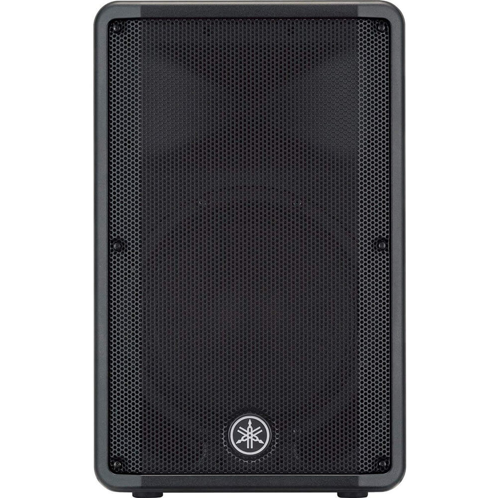 Yamaha DBR12 12-Inch 2-Way 1000-Watt Powered Speaker Pair Bundle with Pair of Height Adjustable Tripod Speaker Stands, and 2 x 15ft XLR Cables