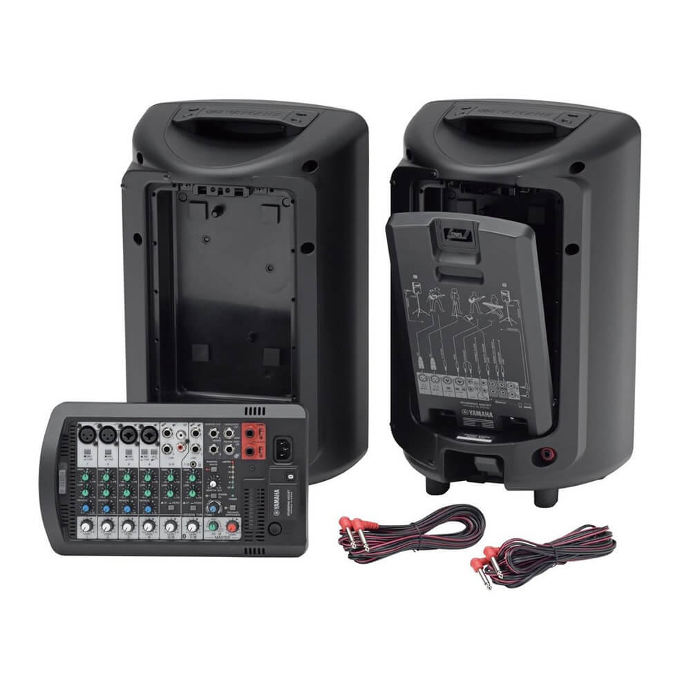 Yamaha STAGEPAS 400BT Portable PA System with Bluetooth Bundled with Dynamic Handheld Mic 3-Pack and 2 x 20-Foot XLR Cables