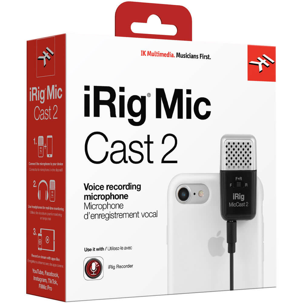 iRig Mic Cast 2 Podcasting Mic for Smartphones and Tablets (IP-IRIG-CAST2-IN)