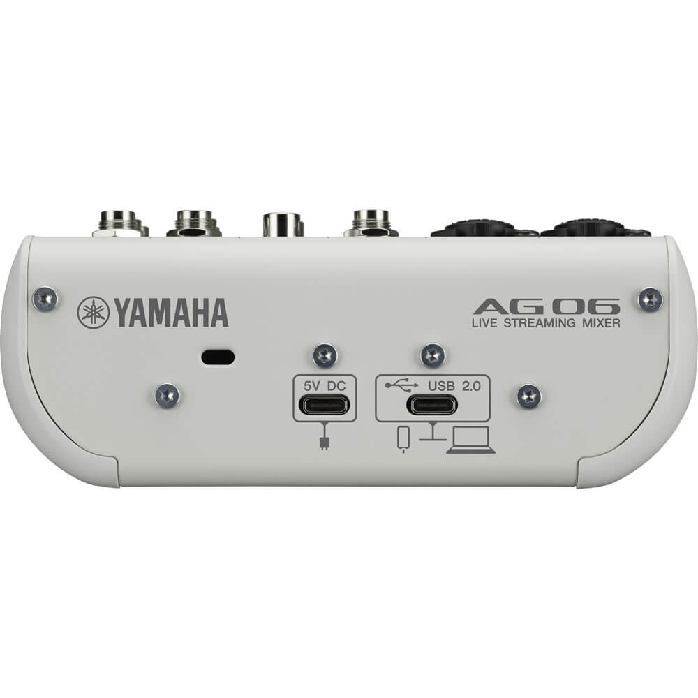 Yamaha AG06MK2 6-Channel Mixer USB Interface for IOS/Mac/PC White