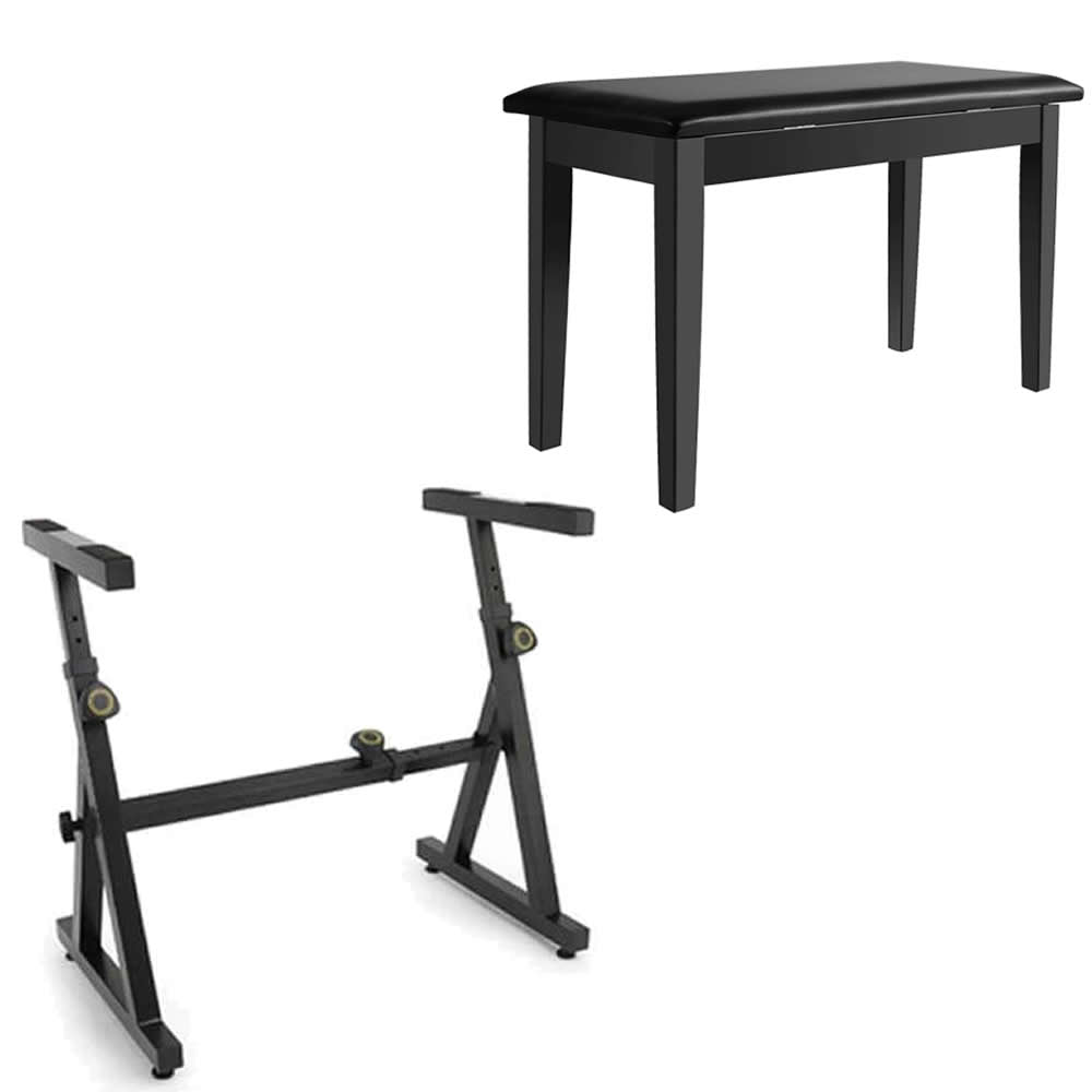 Yamaha CP73 73-Key Stage Piano Bundle with Heavy Duty Z-Stand, Black Padded Piano Bench