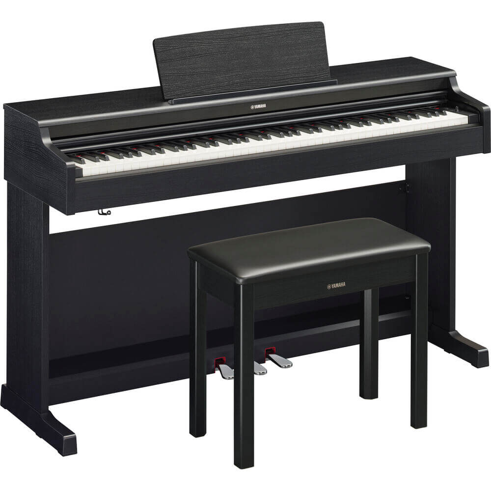 Yamaha Arius YDP-165B 88-Key Weighted Action Digital Piano with Bench Black Walnut