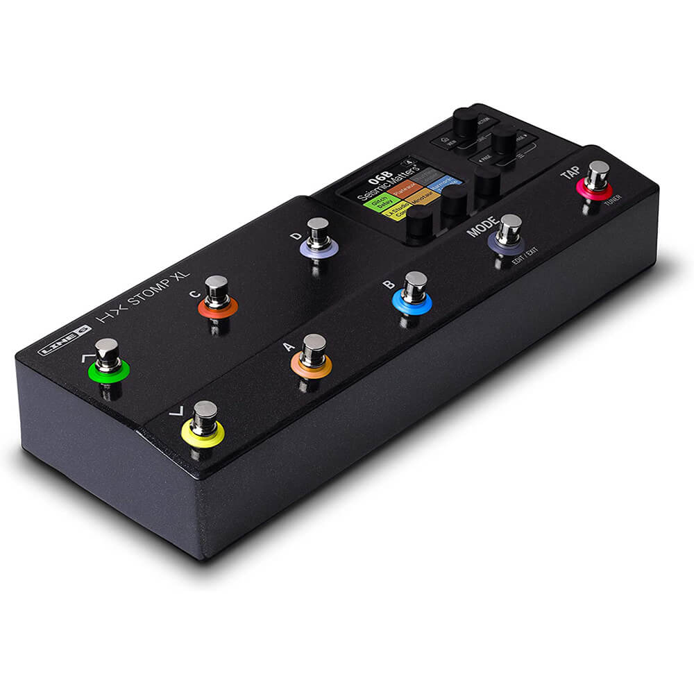 Line 6 HX Stomp XL Guitar Multi-effects Floor Processor and Amp Modeler with 2 x 10-FT Guitar Cables, Clip on Electric Tuner, and Polishing Cloth