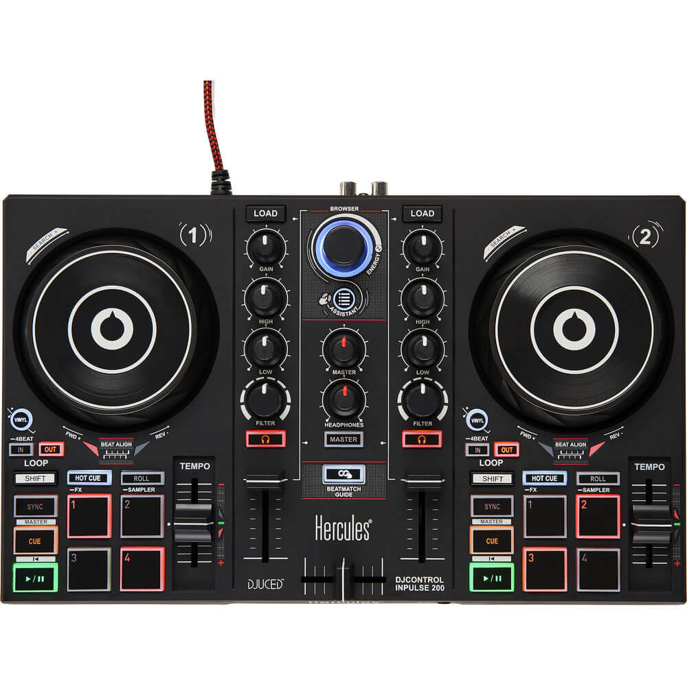 Hercules DJControl Inpulse 200 Compact DJ Controller