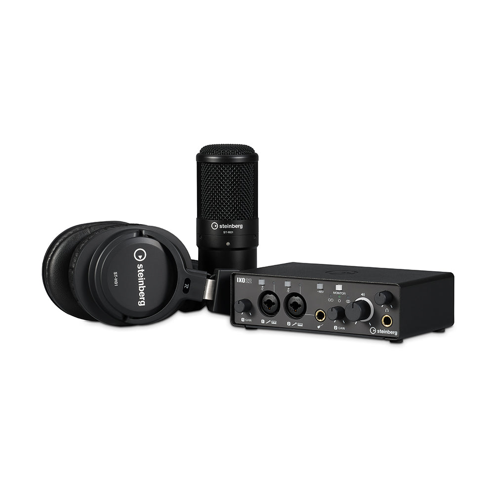Steinberg IXO22 B R Pack Black - IXO22 B Recording Pack with Mic & Headphones