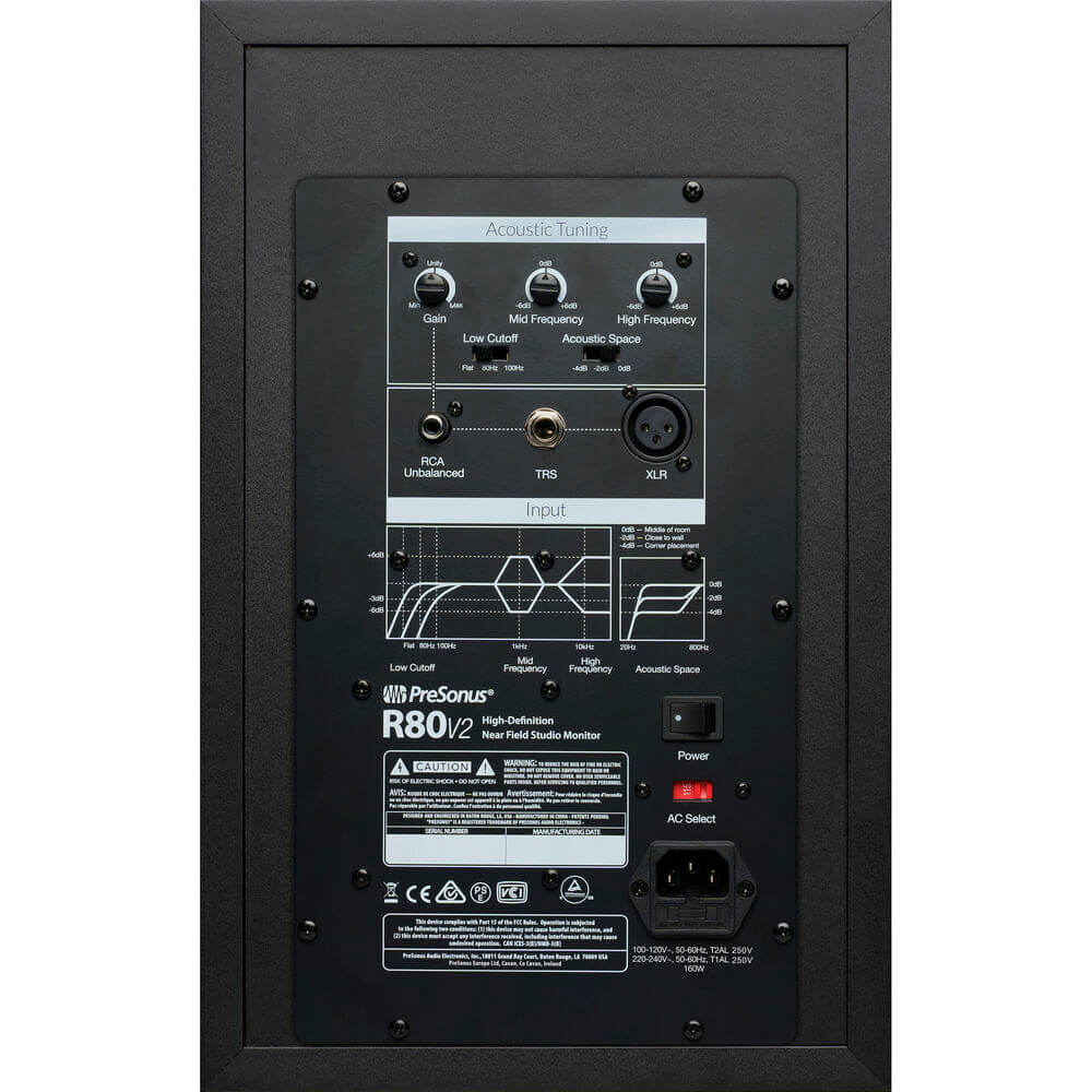 PreSonus R80 V2 Studio Monitor with Air Motion Transformer Tweeter