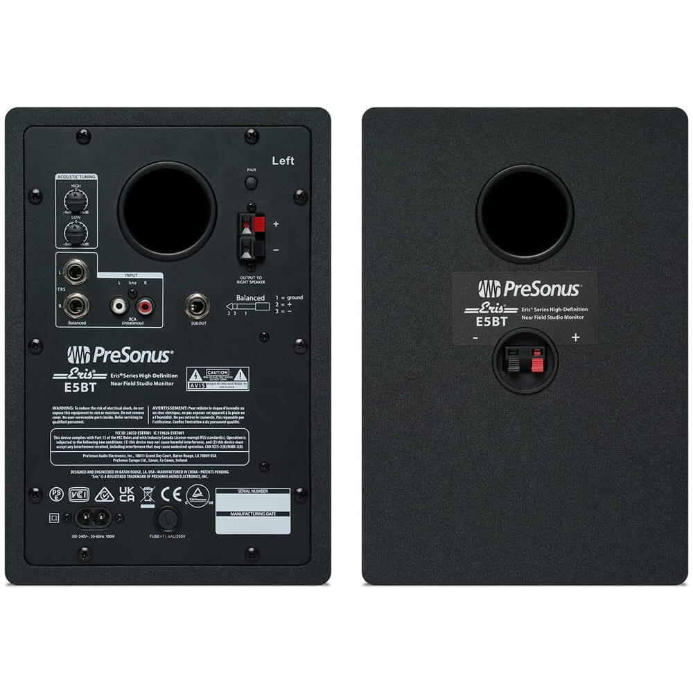 PreSonus Eris E5 BT 5-Inch Active Media Reference Monitors with Bluetooth Pair