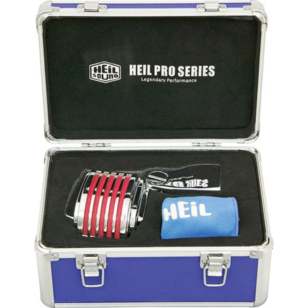 Heil Sound The Fin Dynamic Microphone Chrome Body Red LED
