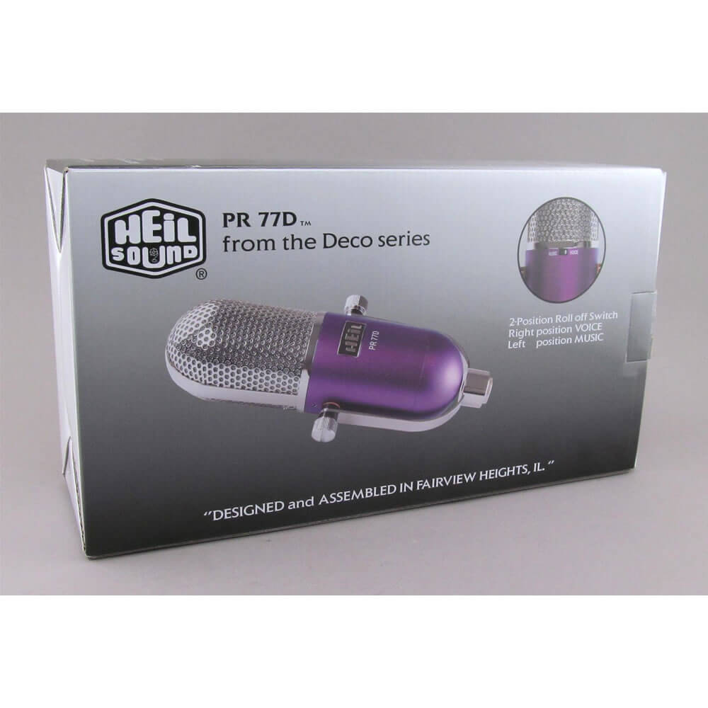 Heil Sound PR77D PRPL Large-Diaphragm Dynamic Microphone Purple