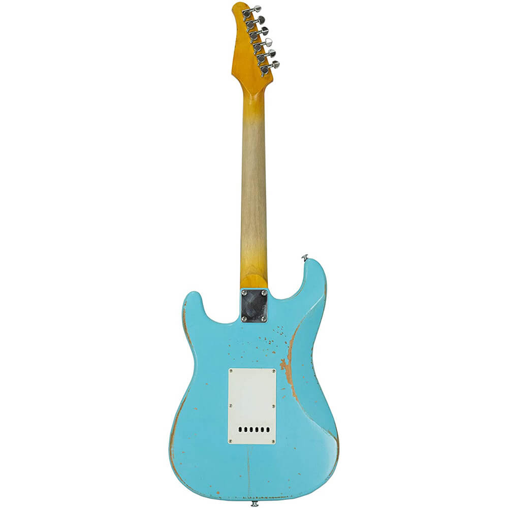 Sawtooth ES Relic Electric Guitar Aero Blue with Tortoise Pickguard and Pro Series Gig Bag ST-ESAR-BLT