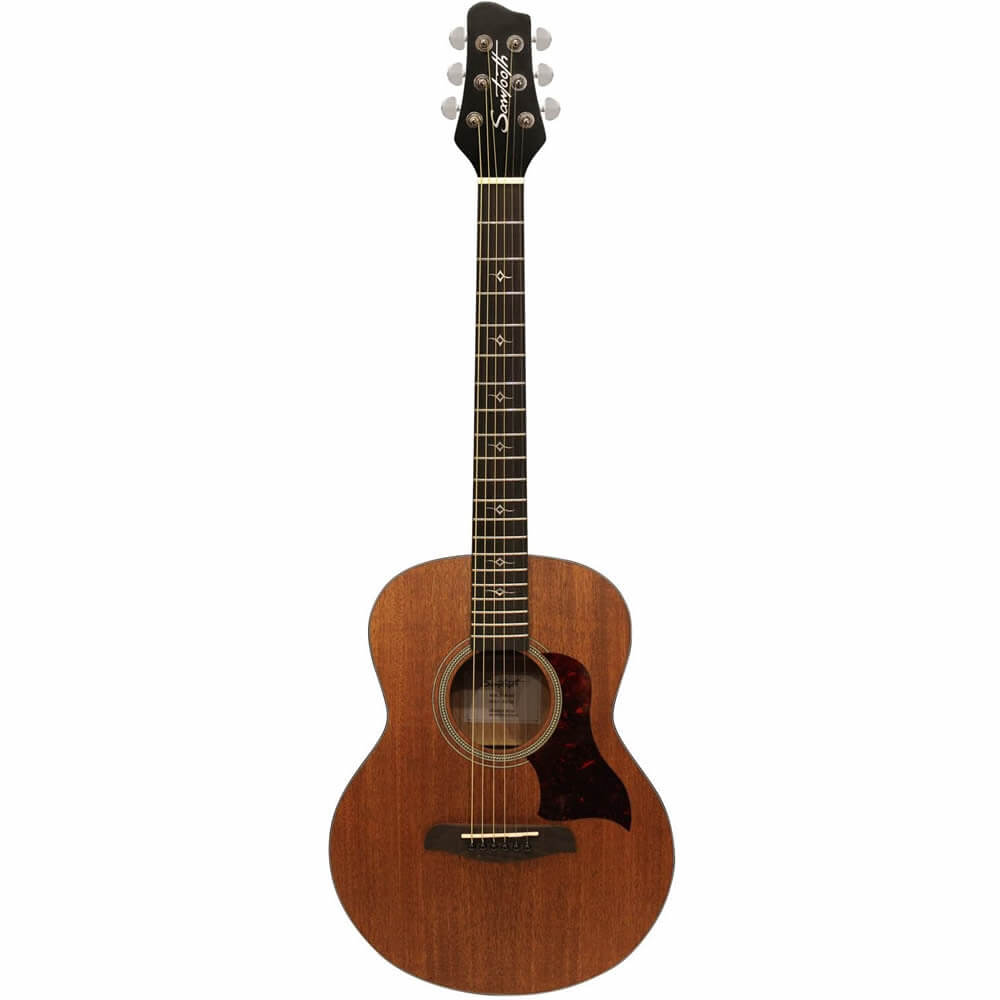 Sawtooth Solid Mahogany Top Acoustic-Electric Mini Jumbo Guitar ST-MH-AEJJR