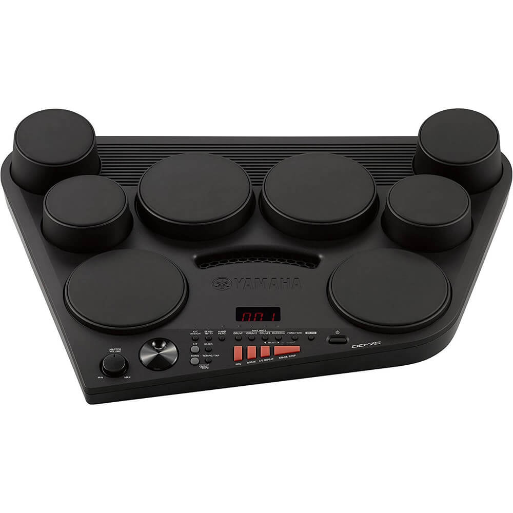 Yamaha DD75 8-Pad Portable Digital Drum Kit with Snare Stand, Drum Throne, Power Adapter, and Stereo Headphones
