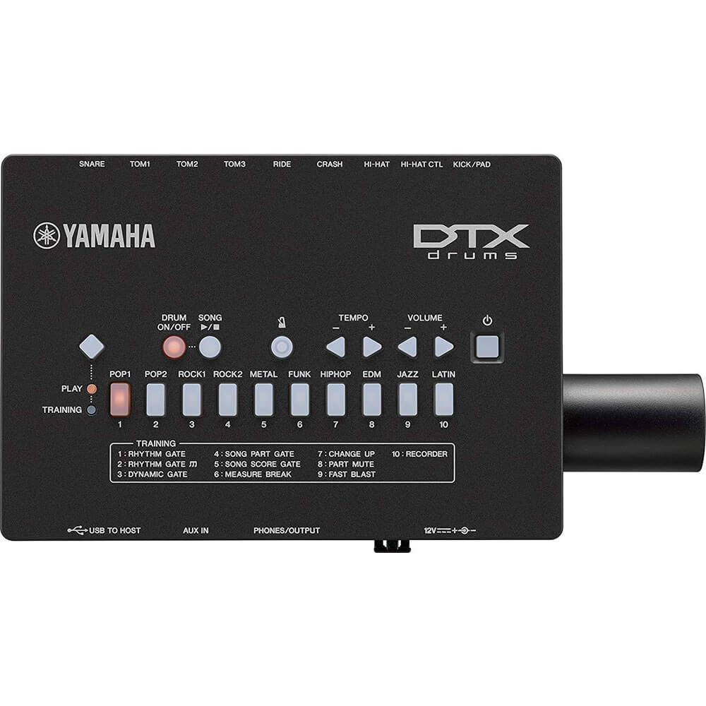 Yamaha DTX452K Electronic Drum Kit with Adjustable Height Padded Drum Throne, 3-Pairs of Drumsticks, and On-Ear Stereo Headphones