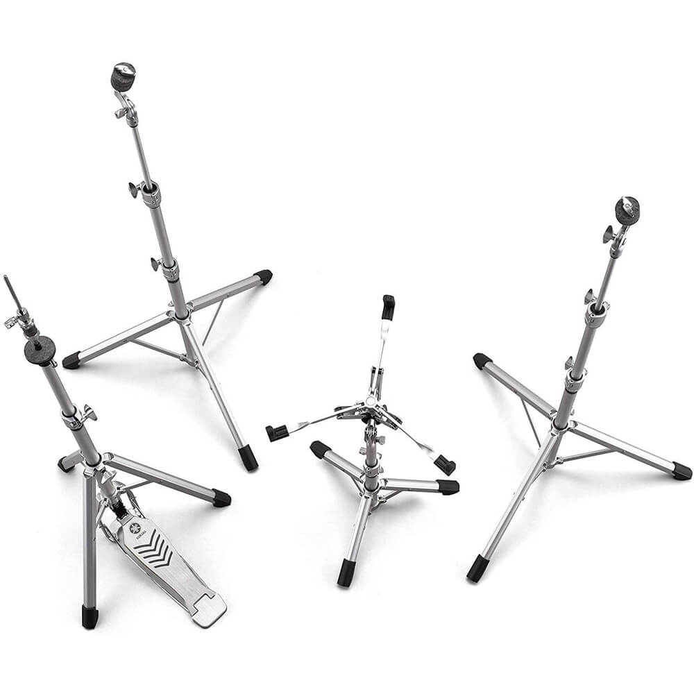 Yamaha HW3 Crosstown Advanced Lightweight Hardware Pack Bundle with Height Adjustable Universal Drum Throne