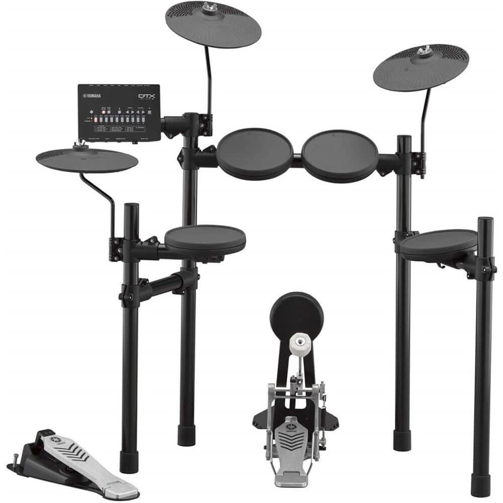 Yamaha DTX432K Electronic Drum Set with Adjustable Height Drum Throne, On-Ear Stereo Headphones, and a Pair of Drumsticks