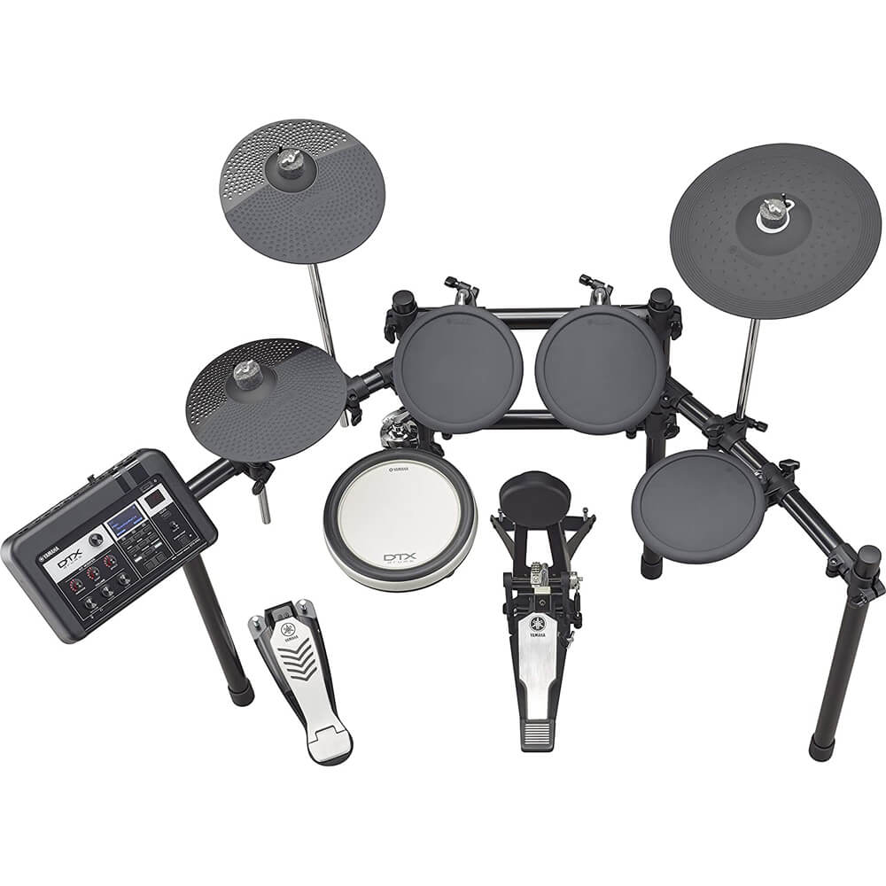 Yamaha DTX6K-X Electronic Drum Set Bundled with 3 Pairs of Drumsticks, On-Ear Stereo Headphones, and Adjustable Drum Throne