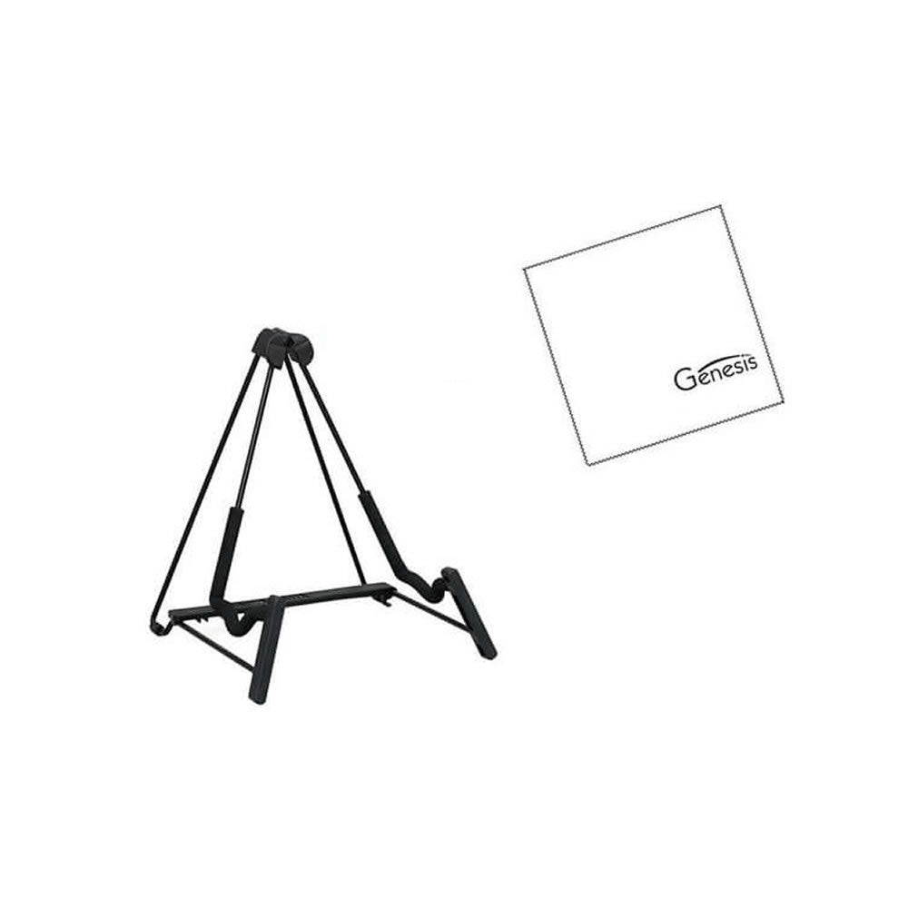 Guitar Accessory Pack with 1 x Folding Guitar Stand and 1 x Genesis Tech Polishing Cloth