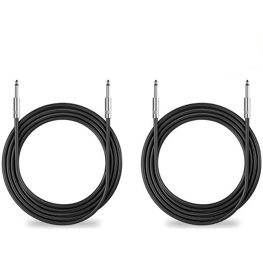 Speaker Cables 20-Feet 1/4-Inch TS to 1/4-Inch TS (Pair)