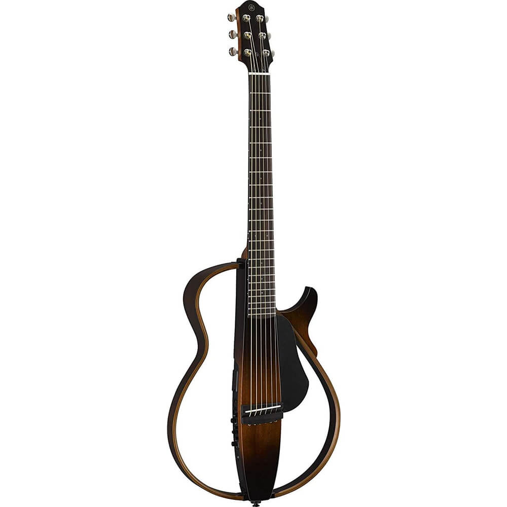 Yamaha SLG200S TBS Steel String Silent Acoustic Electric Guitar Tobacco Sunburst with the Sawtooth 10W Electric Guitar Amplifier, Gig Bag, Stand, Tuner, Strap, Guitar Picks, String Winder and Polishing Cloth