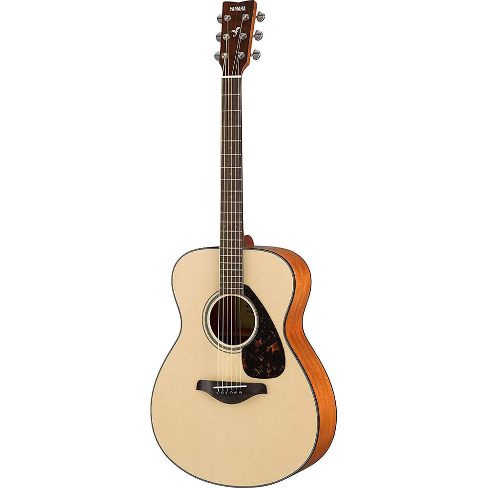 Yamaha FS800 Small Body Acoustic Folk Guitar Natural Bundle with Padded, 6-Pocket Guitar GigBag
