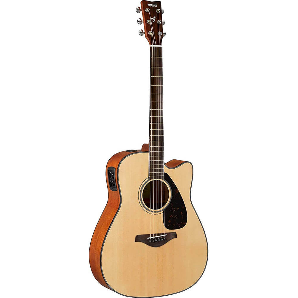 Yamaha FGX800C Acoustic Electric Folk Guitar Natural with FREE Padded 6-Pocket Gig Bag, Stand, Tuner, Strap, Guitar Picks, String Winder and Polishing Cloth