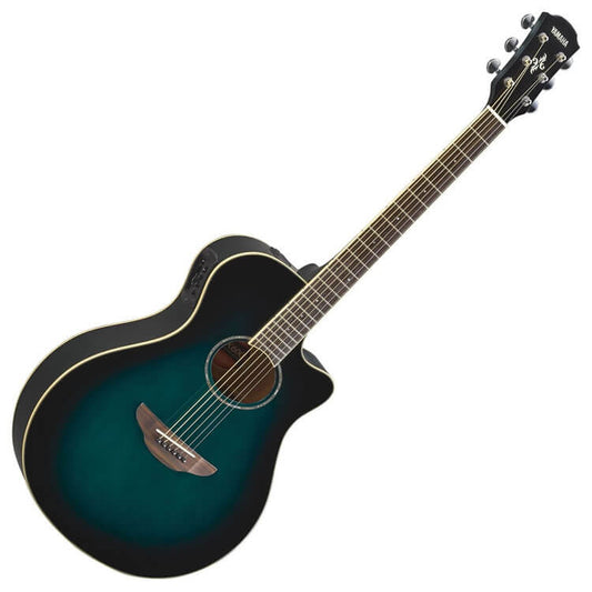 Yamaha APX600 Thinline Cutaway Acoustic Electric Guitar (Oriental Blue Burst)