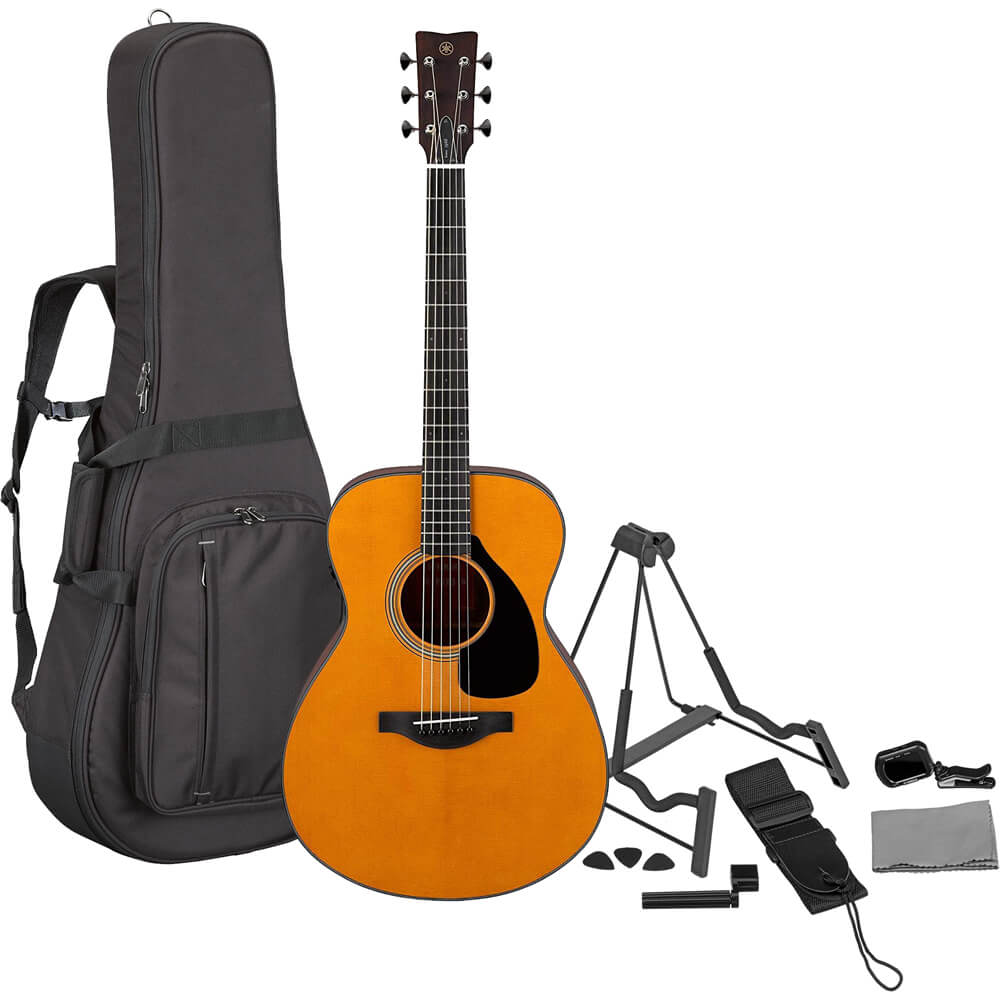 Yamaha Red Label FSX3 Acoustic-Electric Guitar Natural Bundled with Yamaha  Hard Bag, Stand, Tuner, Strap, Guitar Picks, String Winder and Polishing