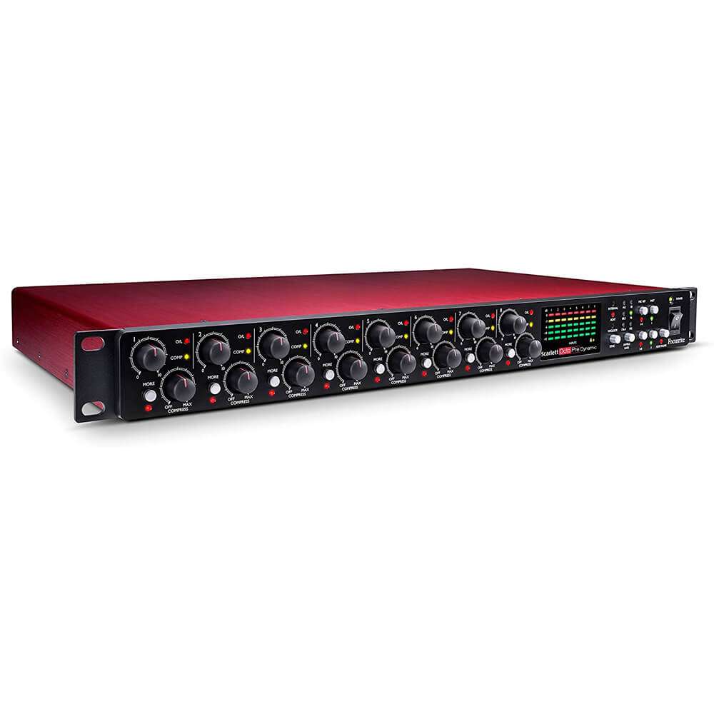 Focusrite Scarlett OctoPre Dynamic 8-Channel Mic Preamp Bundled with 4 x 15ft XLR Cables