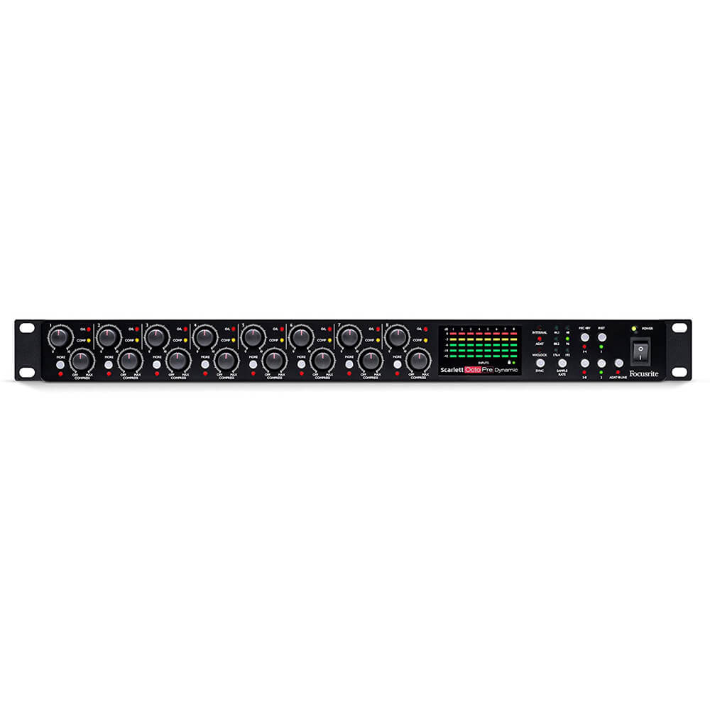 Focusrite Scarlett OctoPre Dynamic 8-Channel Mic Preamp Bundled with 4 x 15ft XLR Cables