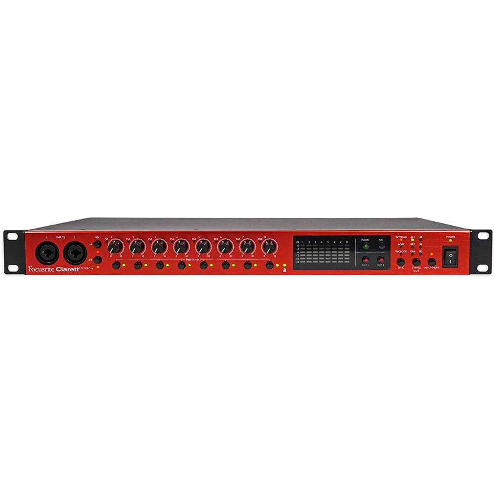 Focusrite Clarett OctoPre 8-Channel 24-Bit/192kHz AD/DA Bundled with 4 x 15ft XLR Cables and 4 x 10ft TRS Cables
