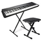 Yamaha P45B 88-key Black Digital Piano Bundle with Durable Folding X-Stand & X-Style Folding Piano Bench