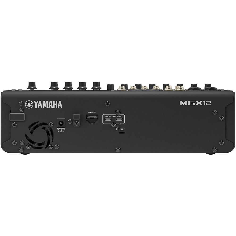 Yamaha MGX12 B 18ch Digital Mixing Console w/ Dual USB-C Audio Interface - Black