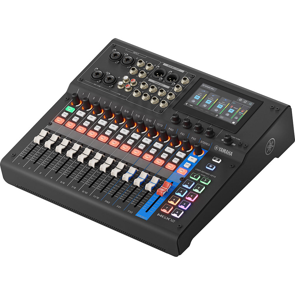 Yamaha MGX12 B 18ch Digital Mixing Console w/ Dual USB-C Audio Interface - Black