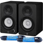 Yamaha HS3B 3.5" Powered Studio Monitors Pair Black Bundle with 2 XLR Cables