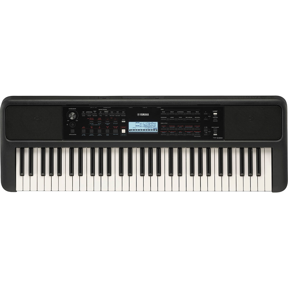 Yamaha PSRE383 61-Key Mid-Range Portable Keyboard with PA130 Power Adapter