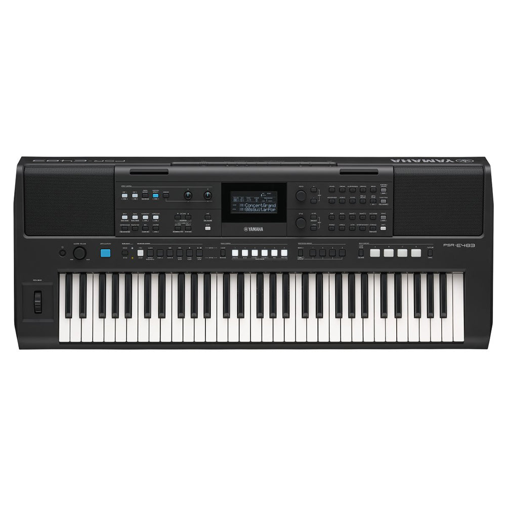 Yamaha PSRE483 61-Key Portable Keyboard w/ Power Adapter