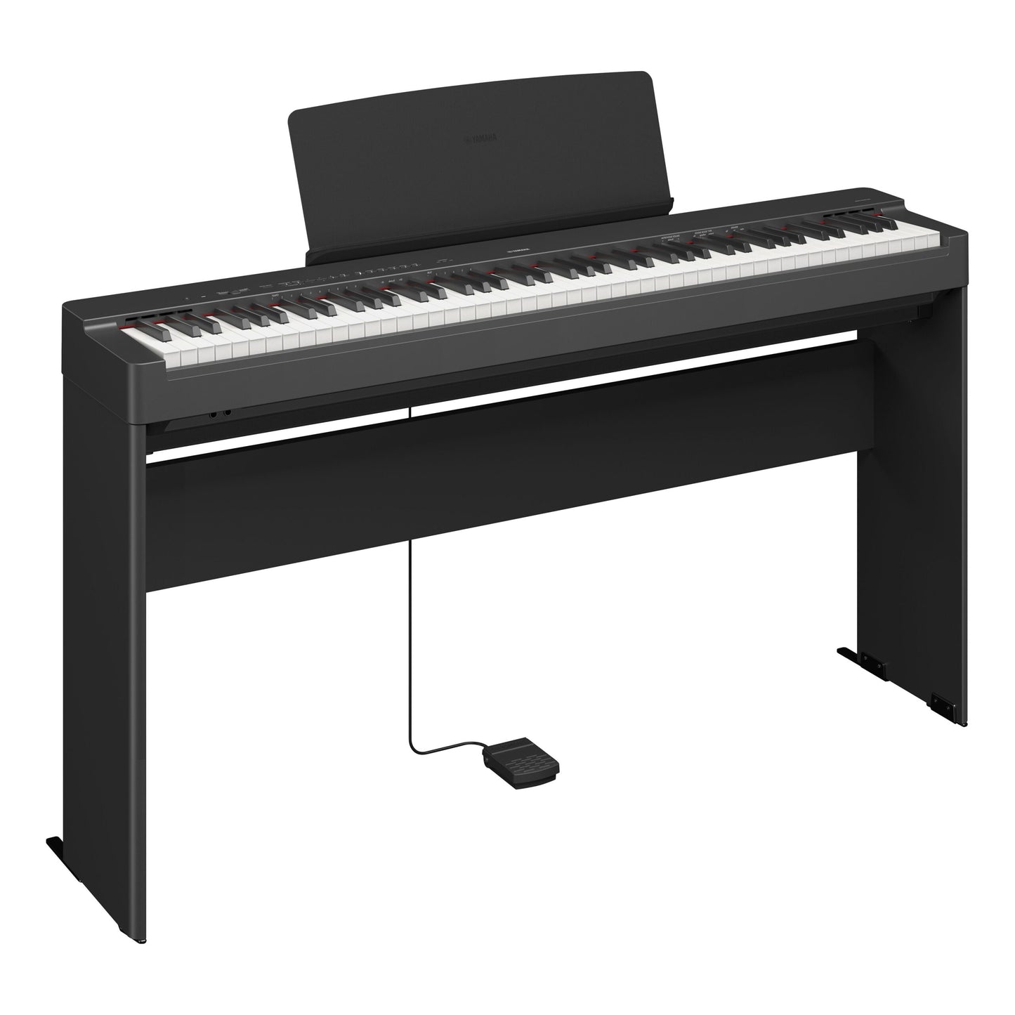 P225BLB Bundle with P225B Digital Piano, L200 Piano Stand, and BB1 Piano Bench - Black
