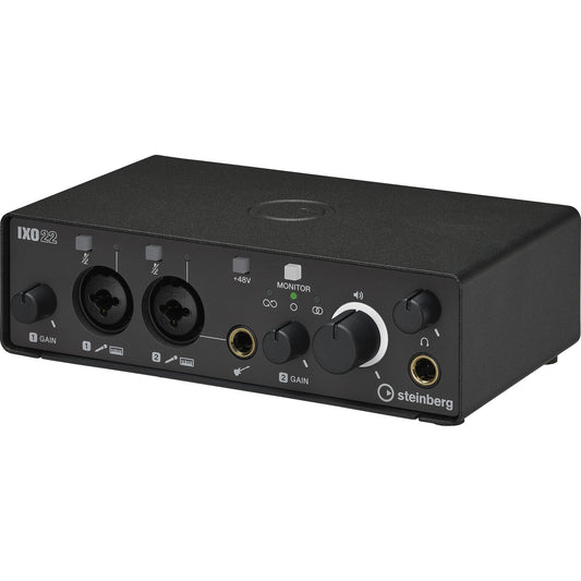 Steinberg IXO22 B Black - 2IN/2OUT USB2.0 Type C Audio Interface with Two Preamps