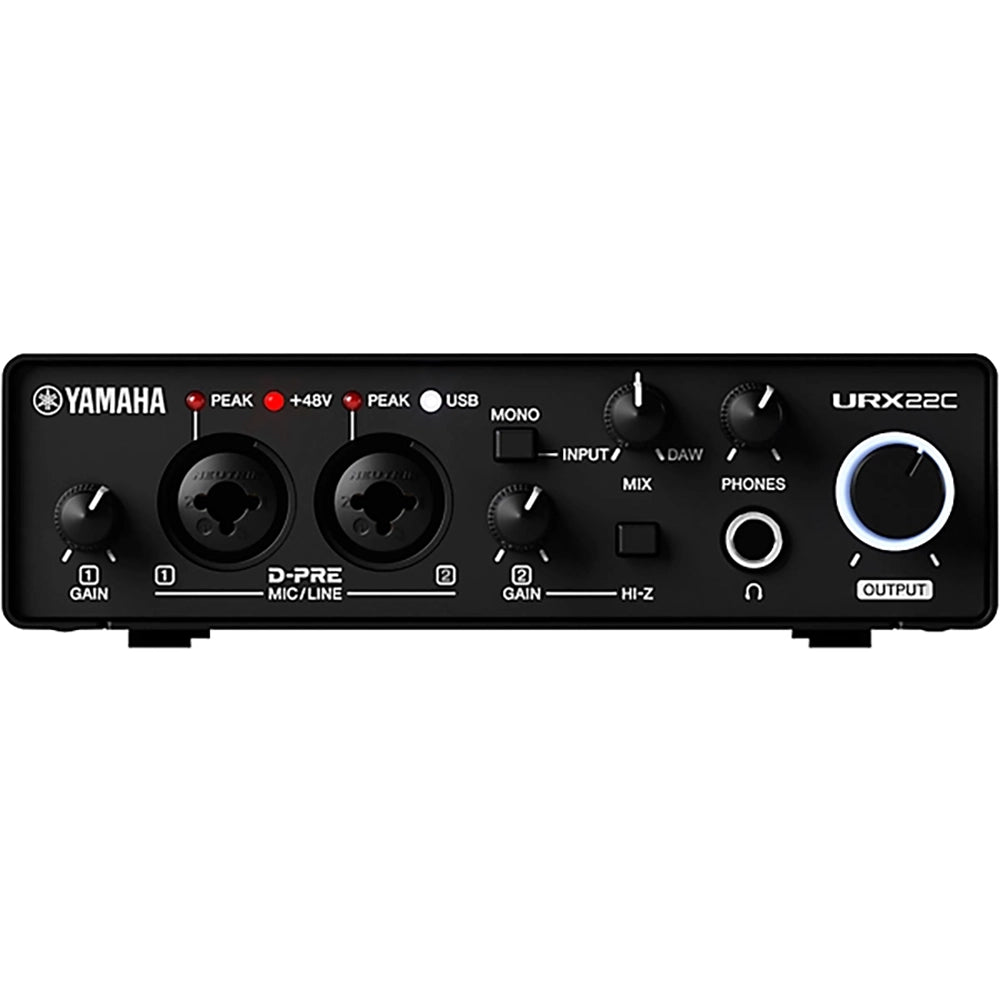 Yamaha URX22C 2-in/2-out USB-C Audio/MIDI Interface - Black
