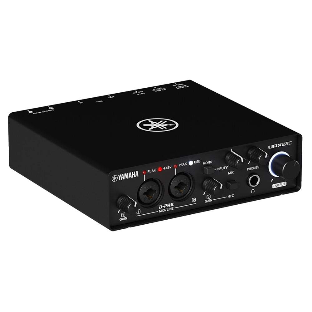 Yamaha URX22C 2-in/2-out USB-C Audio/MIDI Interface - Black
