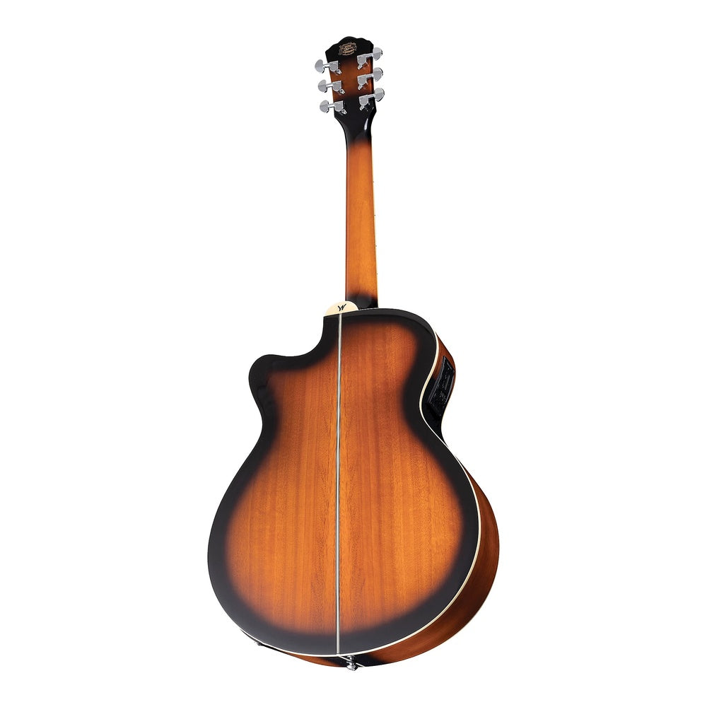 Washburn EA15 Festival Series Mini Jumbo Cutaway Acoustic Electric Guitar - Tobacco Burst
