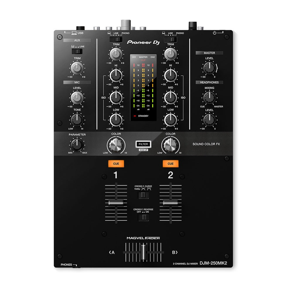 Pioneer DJ DJM-250MK2 2-Channel DJ Mixer With Rekordbox