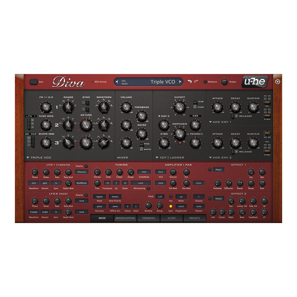 u-he Diva - Premium Analog-Modeling Synthesizer Emulator